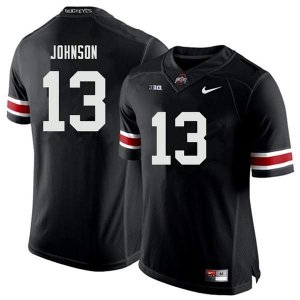 Men's Ohio State Buckeyes #13 Tyreke Johnson Black Nike NCAA College Football Jersey September TQZ6444QS